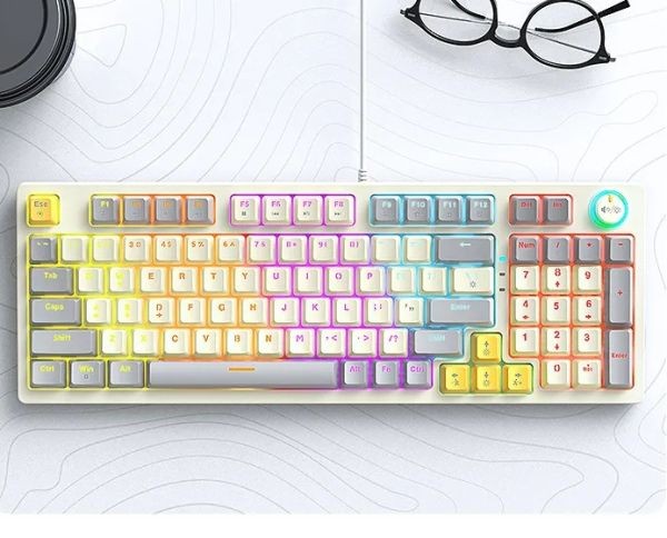 T-Wolf T50 Hotswappble Wired RGB Mechanical Gaming Keyboard