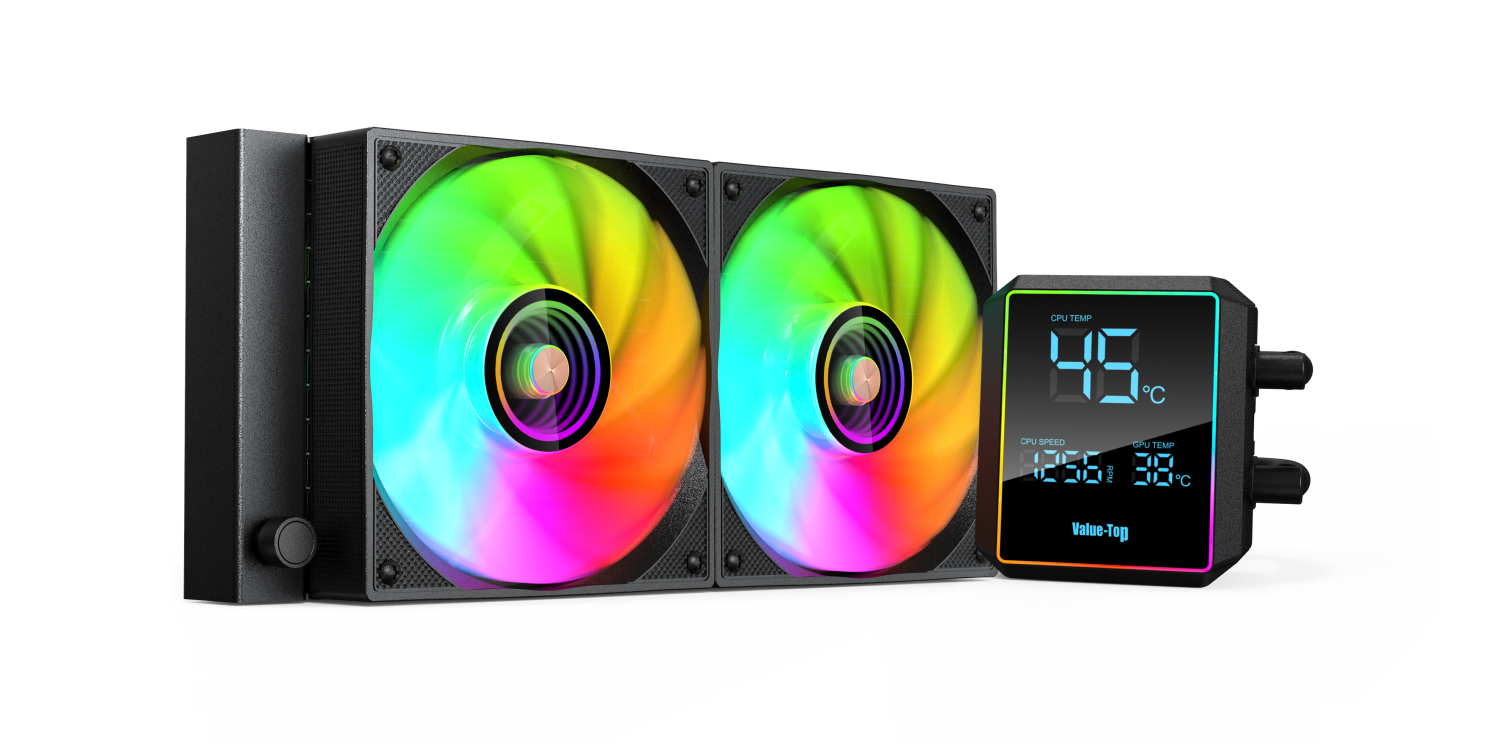 Value-Top TYDAL 240D 240mm Liquid cooler with temparature display
